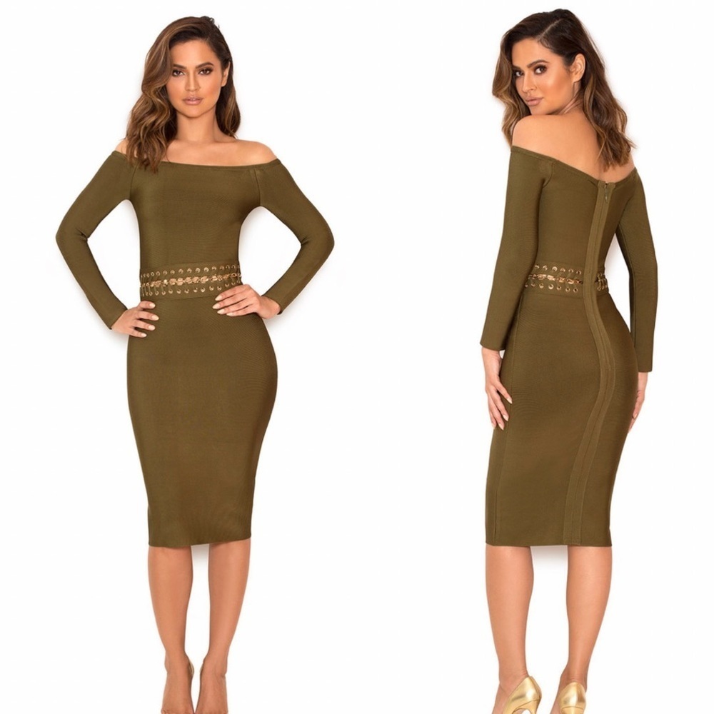 House of CB Olive Midi Dress